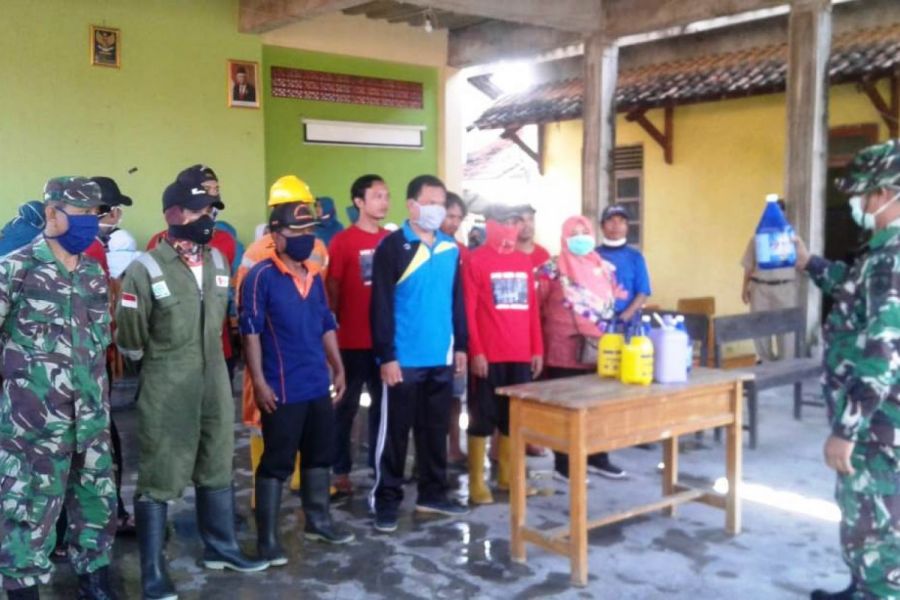 Sinergitas Koramil, Polsek, Puskesmas Dan Kecamatan Serta Masyarakat Desa Bogares Kidul Cegah Corona