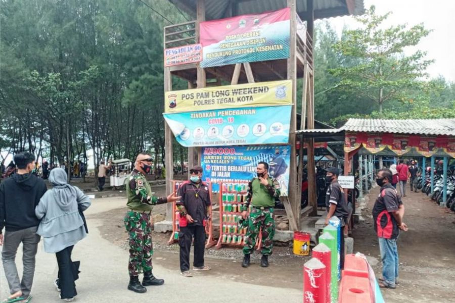 Ws Pasiops Kodim Tegal Lakukan Pemantauan Obyek Wisata