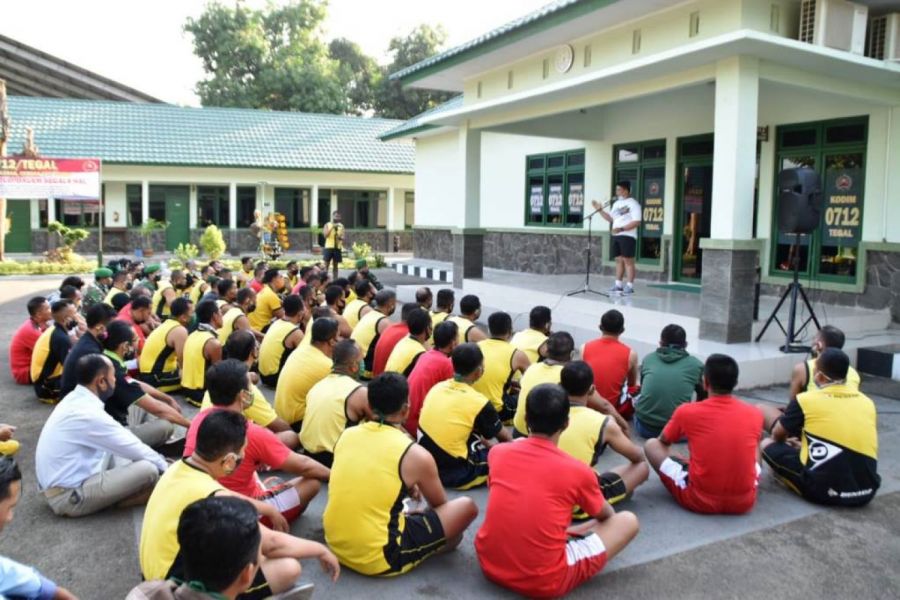Ini Yang Disampaikan Dandim Tegal Pada Apel Pagi Perdana Prajurit Dan PNS Staf Kodim 0712/Tegal