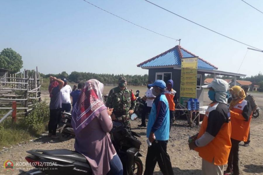 Gelar Simulasi Protokol Kesehatan,Wisata Pantai Larangan Desa Munjuagung