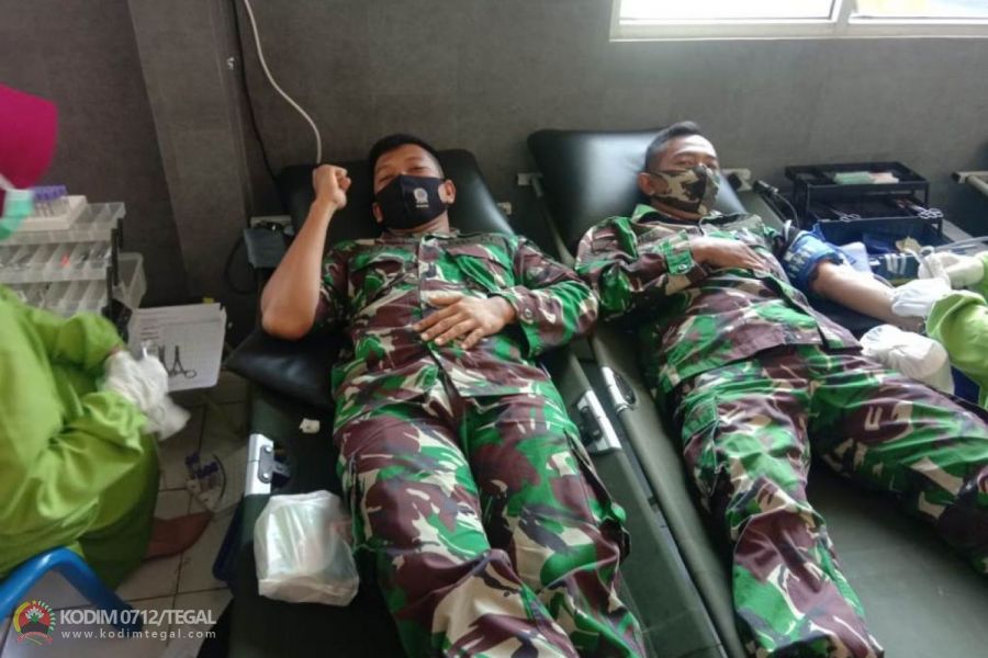 Peduli Kemanusian, Pelda Asrofi Pimpin Giat Donor Darah