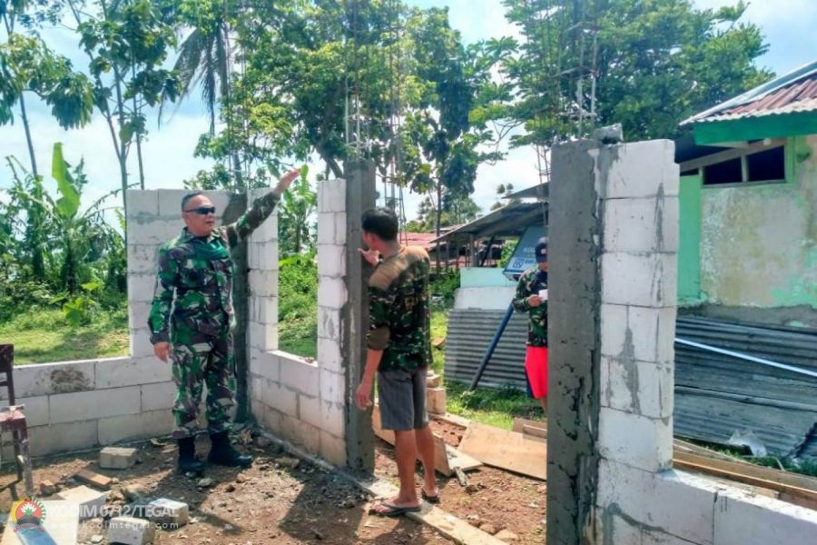 Tingkatkan Keimanan dan Ketaqwaan,Koramil 20/Bojong Melaksanakan Pembagunan Mushola