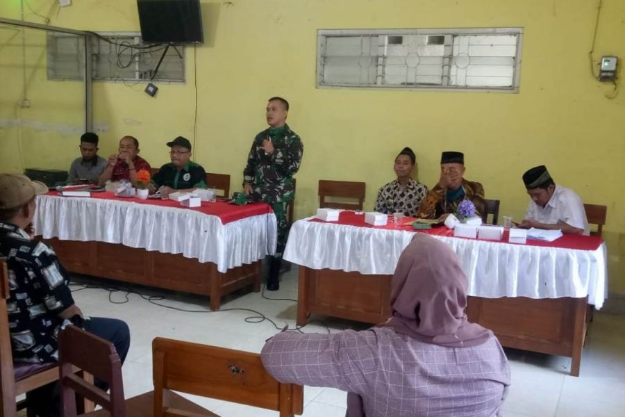 Danramil 07/Adiwerna Hadiri Musyawarah Desa Dalam Penyusunan RPJM Desa Tembok Kidul