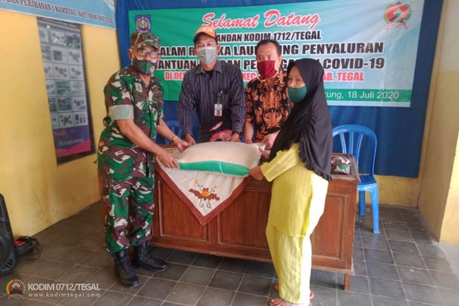 Kasdim 0712/Tegal  Hadiri Launching Program Bantuan Pangan Masyarakat