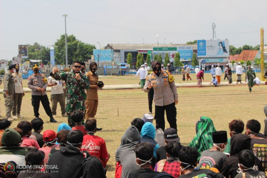 Ratusan Syehker Mania Dapat Pengarahan Dandim 0712/Tegal dan Kapolres Tegal Kota