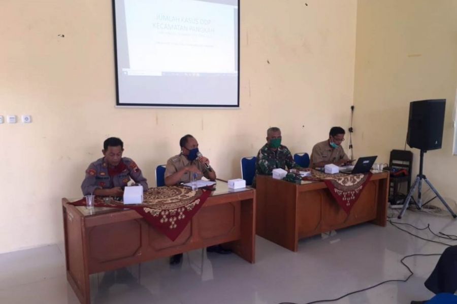 Danramil Pangkah Berikan Sambutan Pada Rakor Tim Percepatan Penanggulangan Covid-19