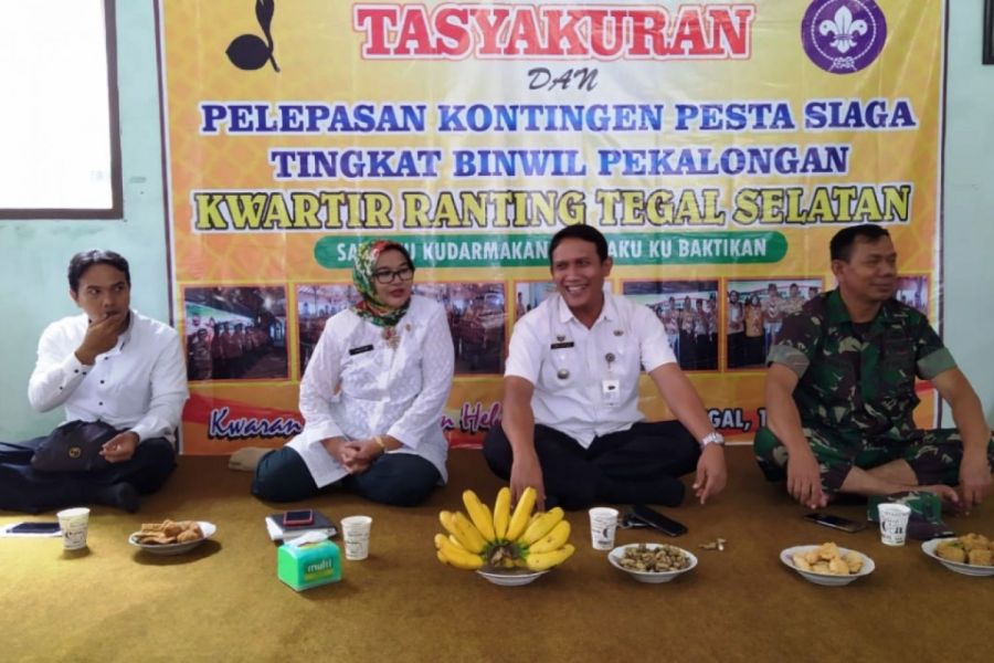 Serma Akmadi Menghadiri Tasyakuran Dan Pelepasan Kontingen Pesta Siaga Tingkat Karesidenan Pekalonga