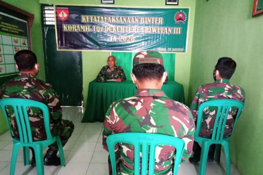Koramil Dukuhturi Terima Tim Pengawas Talak Binter Kodim 0712/Tegal