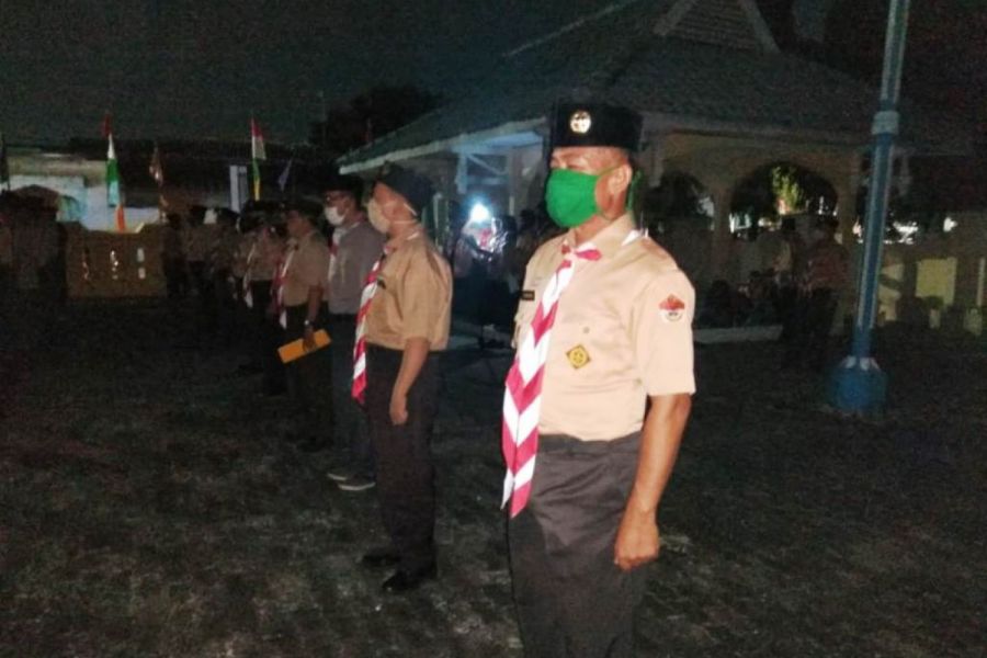 Danramil Tegal Barat Ikuti Upacara Renungan dan Ulang Janji Pramuka Tingkat Kwarcab Kota Tegal