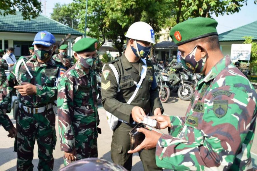 Kendaraan Dinas Maupun Pribadi Anggota Kodim 0712/Tegal Diperiksa Kelengkapanya