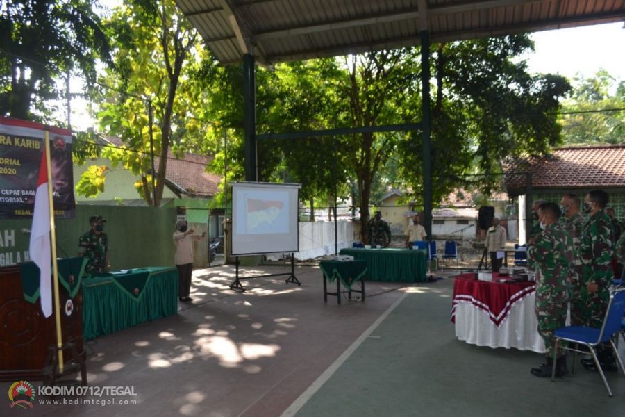 Kodim 0712/Tegal Gelar Kegiatan Pembinaan Peta Jarak Jaring Teritorial Triwulan III TA.2020