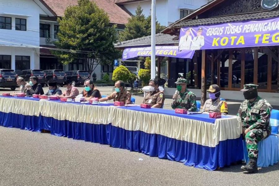 Sambutan Dandim 0712/Tegal Pada Rapat Gugus Tugas Penanganan Covid-19 Kota Tegal