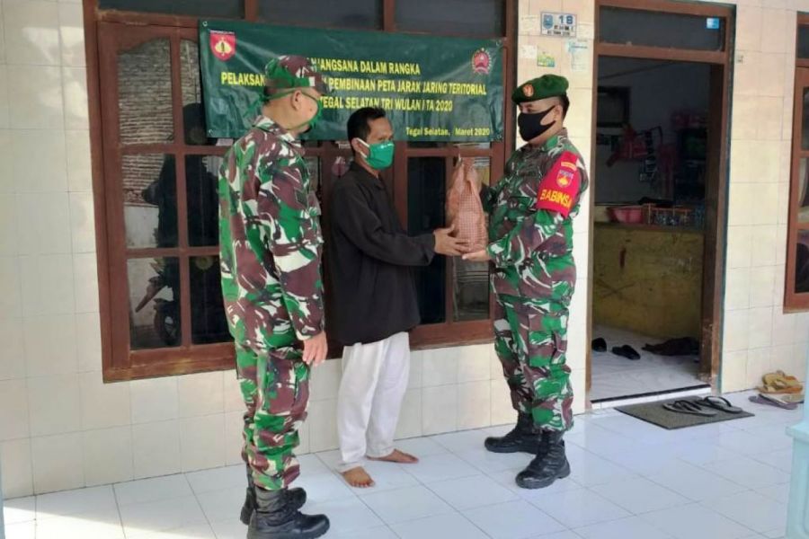 Koramil 21/Tegal Selatan Gelar Bin Peta Jarak Jaring Ter Tw I TA. 2020