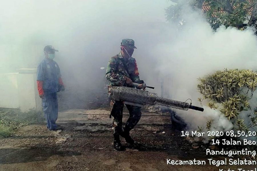 Babinsa Koramil Tegal Selatan Bantu Pelaksanaan Foging