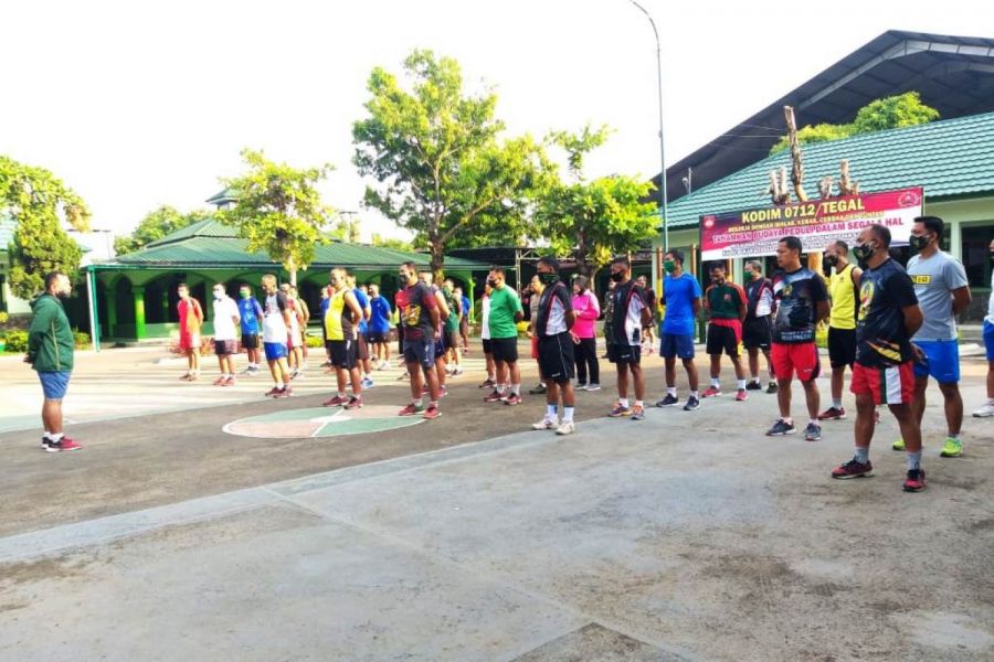 Pasipers Kodim Tegal Ingatkan Anggota Taati Protokol Kesehatan Dimanapun Berada