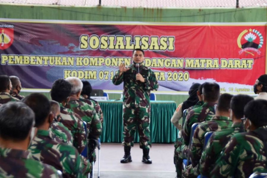 Kodim Tegal Gelar Sosialisasi Pembentukan Komponen Cadangan Matra Darat