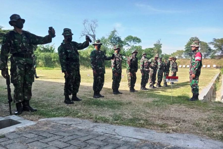 Tingkatkan Kemahiran  Menembak, Kodim Tegal Gelar Latbakjatri TW III Tahun 2020