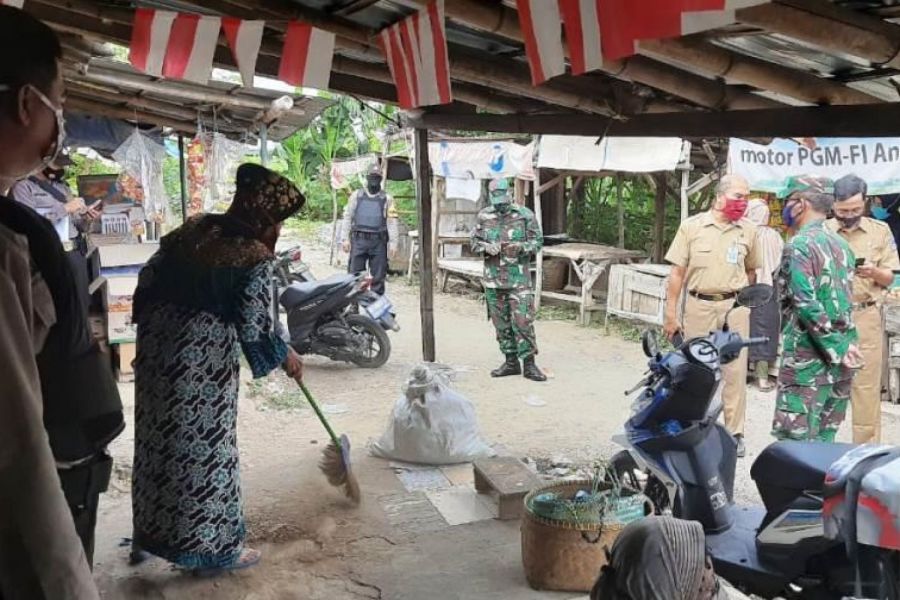 Pasar Dawuhan Menjadi Sasaran Patroli Penegakan Protokol Kesehatan Covid 19