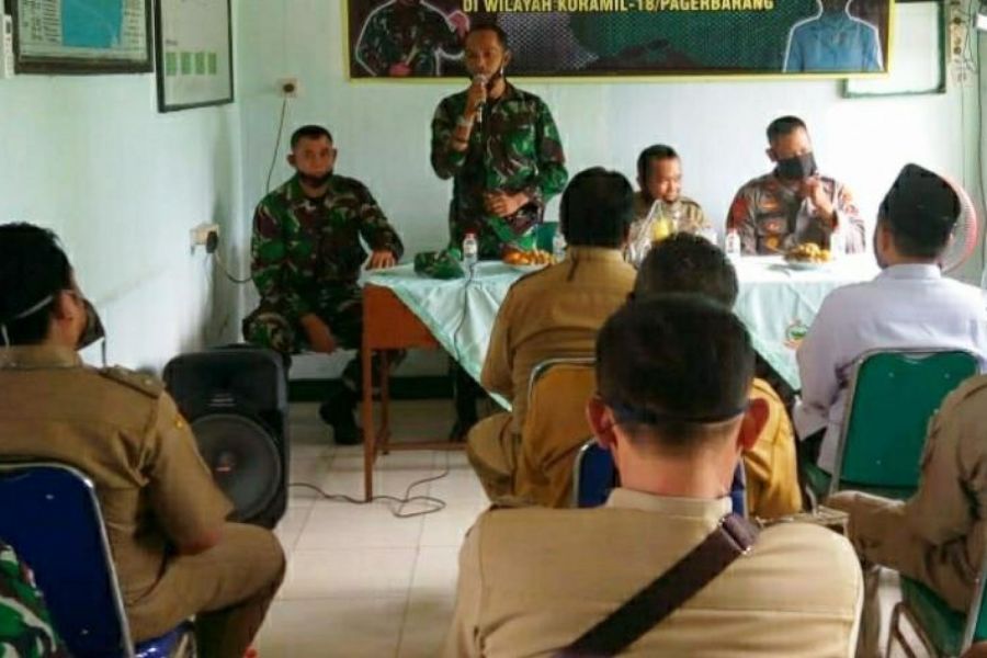 Serah Terima Jabatan Danramil 18/Pagerbarang Digelar Secara Sederhana