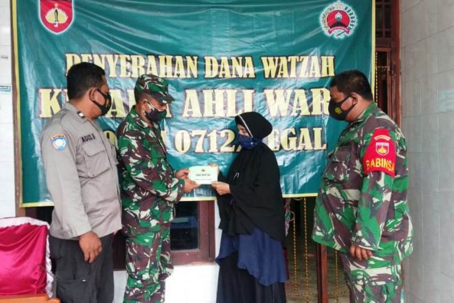Kodim Tegal Serahkan Dana Watzah Kepada Ahli Waris