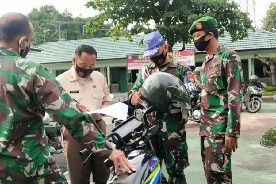 Sidak kelengkapan kendaraan Personil Kodim 0712/Tegal