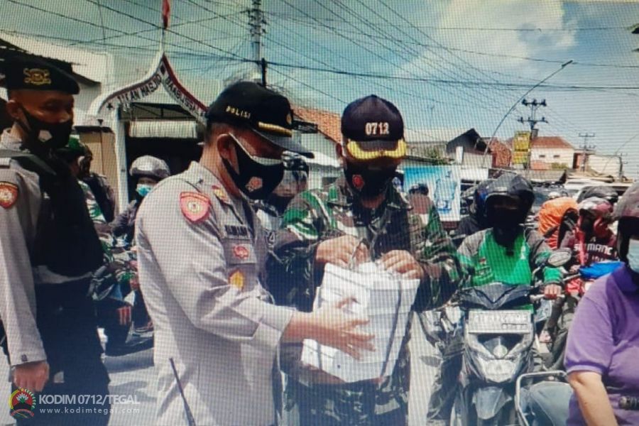 Operasi Yustisi di Tegal Berhadiah Nasi Kotak