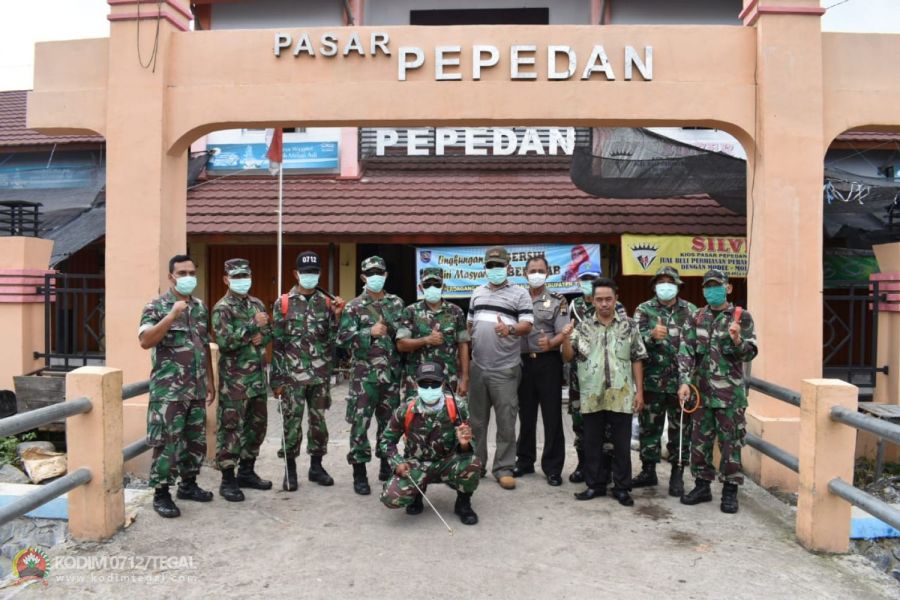 Kodim 0712/Tegal Gelar Sterilisasi Serentak Cegah Covid – 19