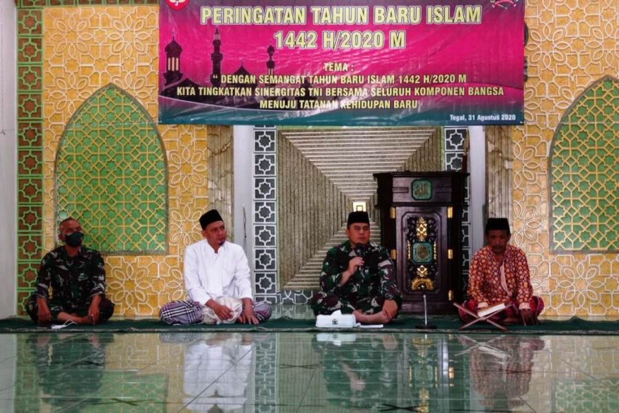 Kodim Tegal Menggelar Pengajian Peringatan Tahun Baru Islam 1442 H/2020 M