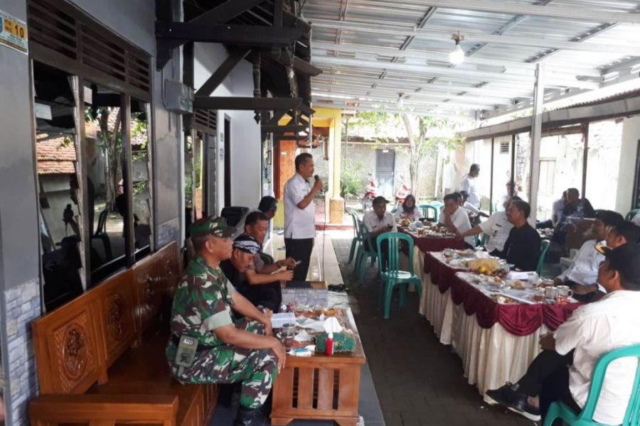 Pertemuan Rutin Paguyuban Saka Desa Kecamatan Pangkah dan Sosialisasi Pencegahan Virus Covid - 19