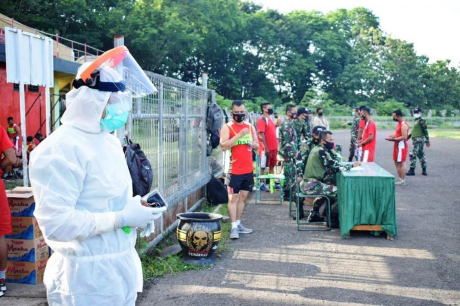 Garjas Periodik Semester II TA. 2020 Kodim 0712/Tegal Terapkan Protokol Kesehatan