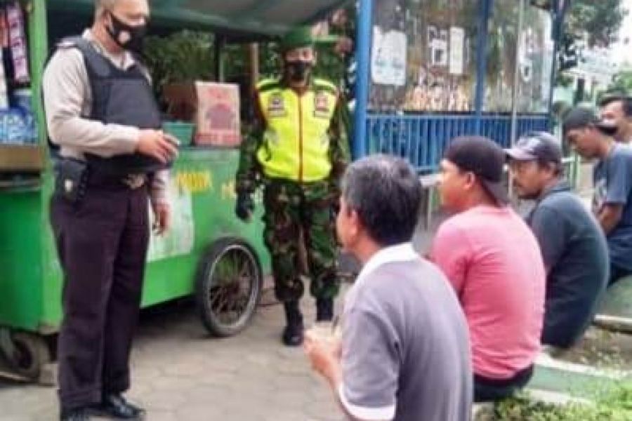Koramil Slawi Terus Intensifkan Patroli Penegakan Disiplin Protokol Kesehatan