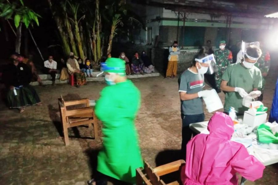 Babinsa Koramil 18/Pagerbarang Kembali Dampingi Swab