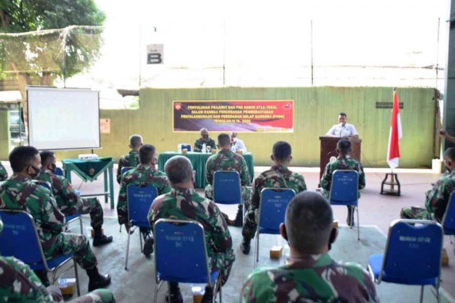 Tangkal Penyalahgunaan Narkoba, Kodim Tegal Gelar Penyuluhan P4GN