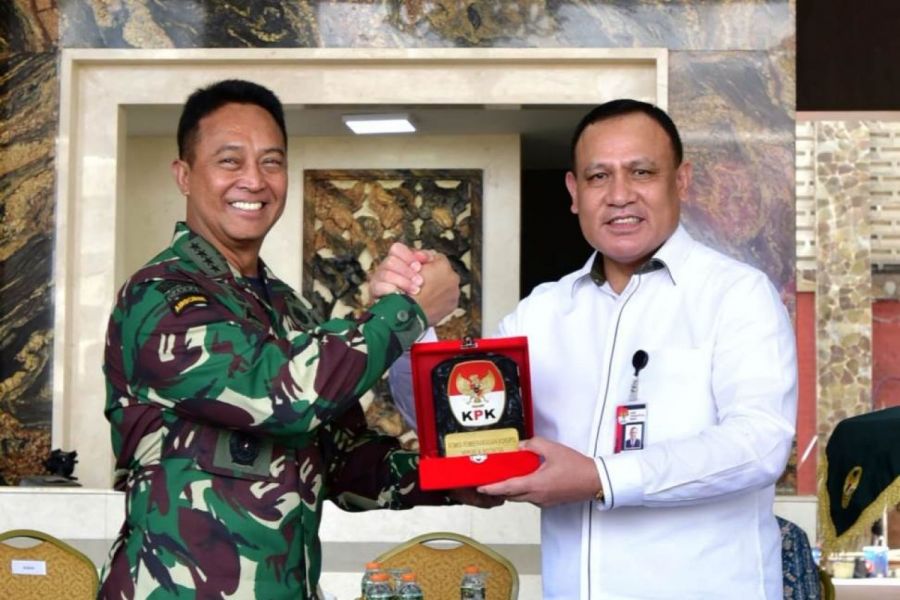 Kasad dan Ketua KPK RI Tanda Tangani BAST Barang Rampasan Negara