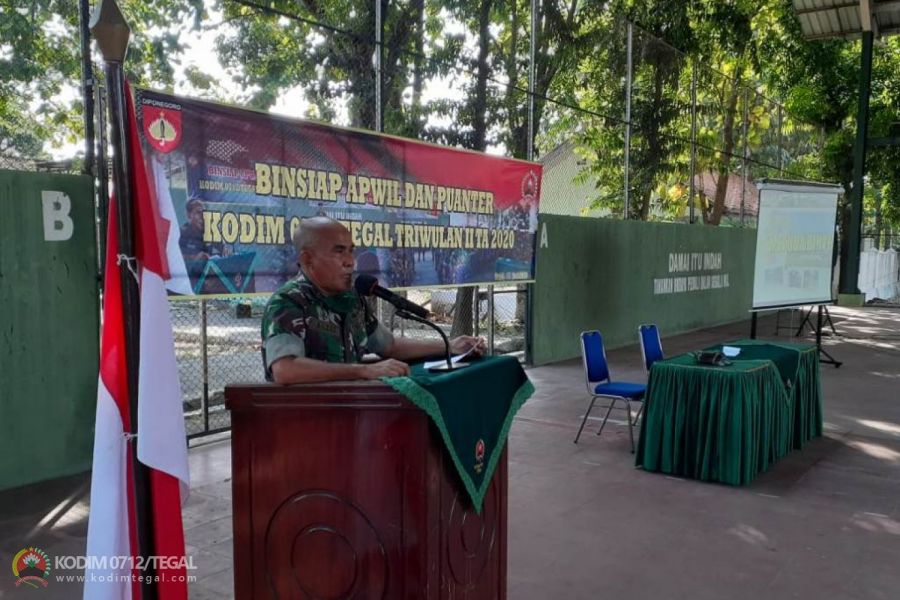 Tingkatkan Kemampuan Teritorial,Kodim 0712/Tegal Gelar Binsiap Apwil Dan Puanter Triwulan II