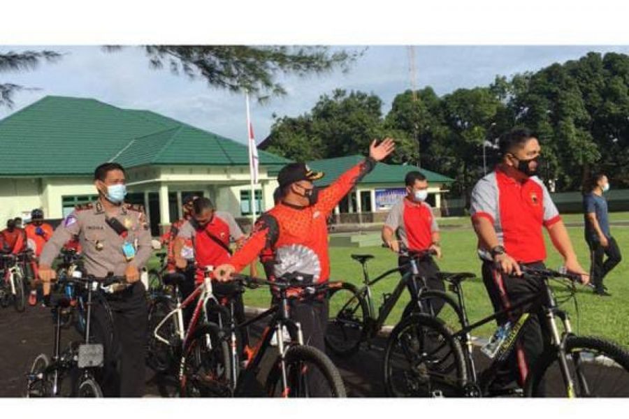 Gowes Jumat Pagi, Bersama Dandim Tegal Dan Kapolres Tegal