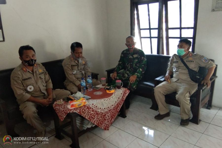 Danramil Tarub Melaksanakan Komsos Bersama Pengurus Praja Kepala Desa Kec. Tarub