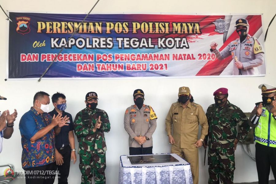 Amankan Nataru, Dandim Dan Forkopimda Kota Tegal Cek Pos-Pos Siaga.