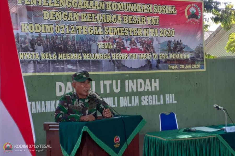 Tumbuhkan Bela Negara Kodim 0712/Tegal Gelar Komsos Bersama KBT