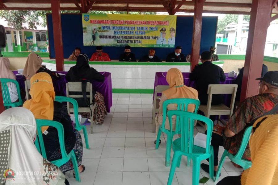 Bati Tuud Koramil 14/Slawi Hadiri Kegiatan Musrenbang Desa Dukuhsalam