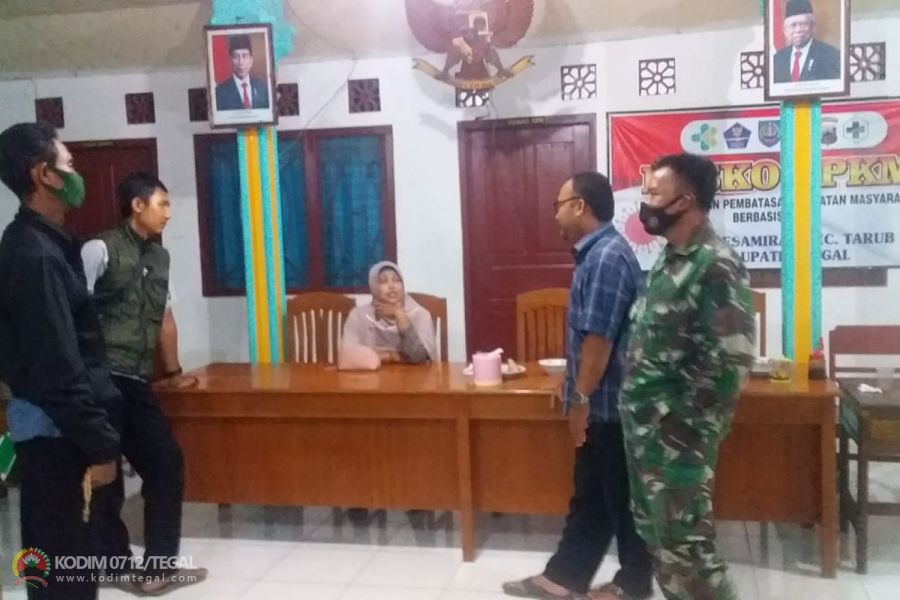Monitoring Babinsa dan Bhabinkamtibmas Dalam Pelaksanaan Kegiatan PPKM Mikro
