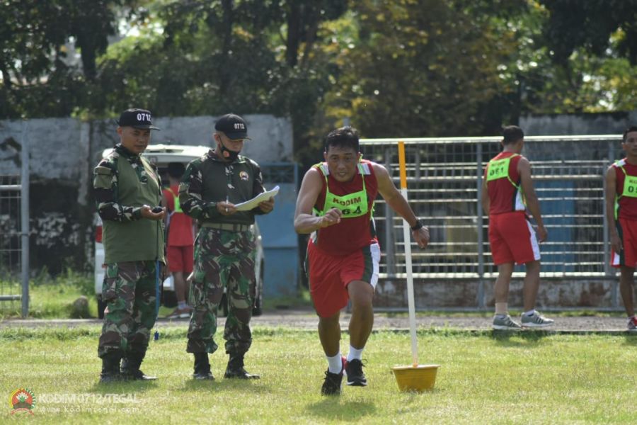 Ukur Kemampuan Jasmani, Prajurit Kodim 0712/Tegal Ikuti Samapta Periodik Hari Ke 2