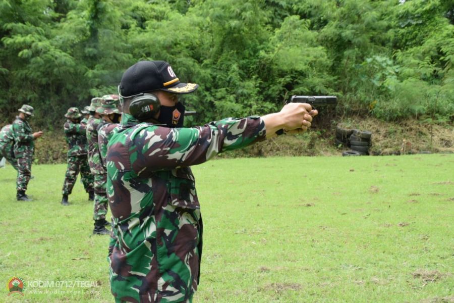 Uji Kemampuan Prajurit, Kodim 0712/Tegal Gelar Latihan Menembak