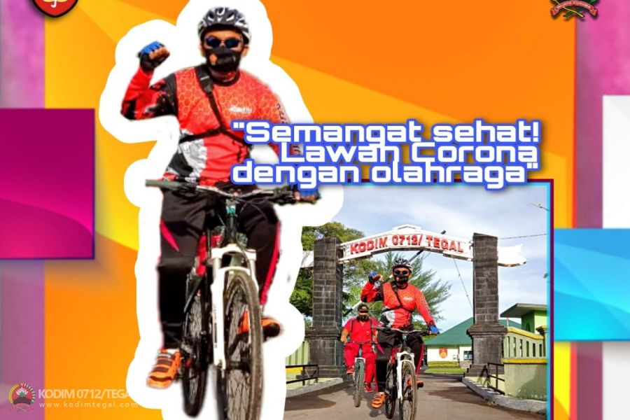 Lawan Corona Dengan Olahraga, Jajaran Perwira Kodim 0712/Tegal Gelar Jumat sehat