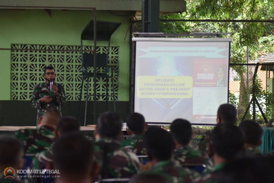 Cerdaskan Anak Bangsa, Kodim Tegal Gelar Sosialisasi Aplikasi Mobile dan Pembagian Voucher