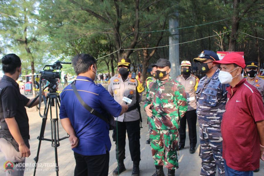 Tiga Pilar Kota Tegal Gelar Patroli Gabungan ke Sejumlah OW Guna Mengantisipasi Penyebaran Covid 19