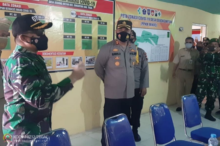 Dandim 0712/Tegal Pastikan Perkuat PPKM Mikro