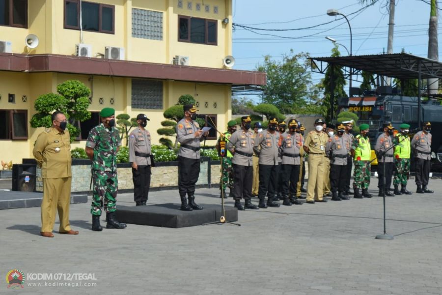 Cegah kluster Covid 19 saat Natal dan Tahun Baru, Tiga Pilar Kota Tegal Gelar Apel Konsolidasi