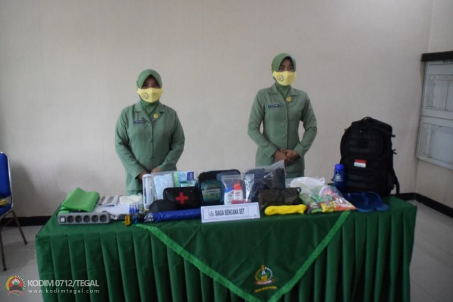 Persit Kodim Tegal Gelar Protap Tas Siaga Bencana