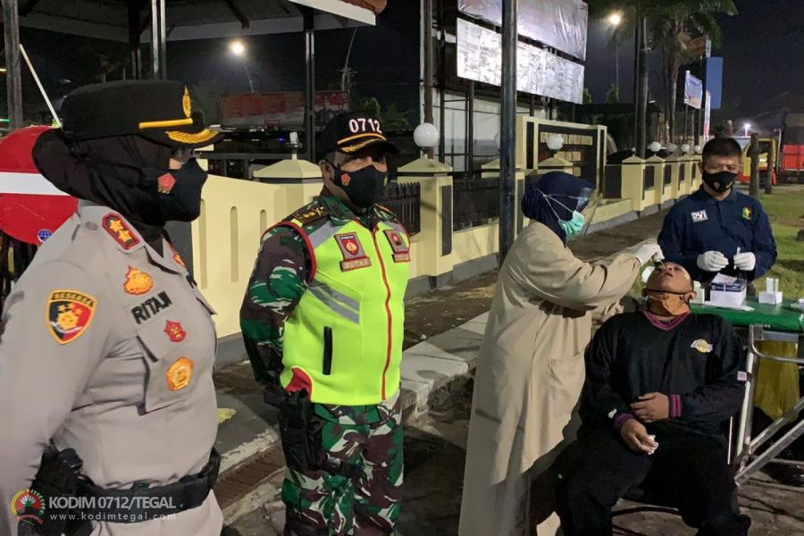 Cegah Penyebaran Covid 19, Tiga Pilar Kota Tegal Gelar Patroli Skala Besar